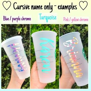 ☀️ NEW custom Starbucks reusable cold cup 💕
